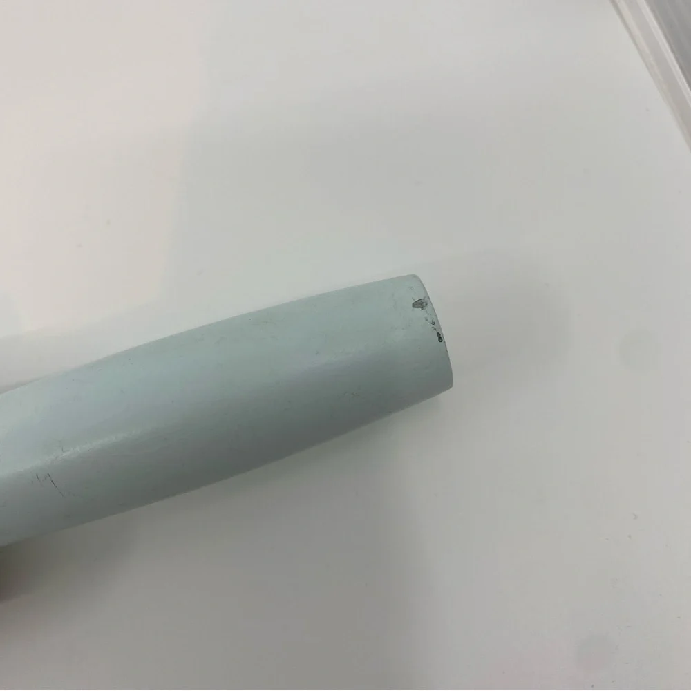 West Elm light blue brown wood baking rolling pin